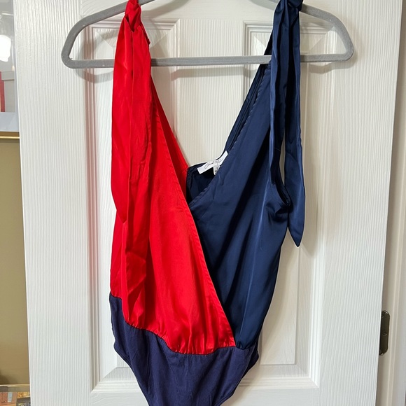 Navy & Red ColorBlock Tank Top - Picture 2 of 3